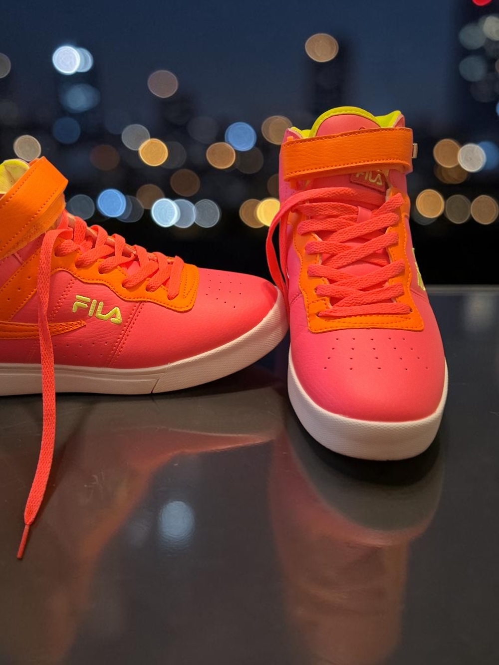 Fila Vulc 13 Superbright high-top sneakers neon Womens Shoes Size 8.5 Urban